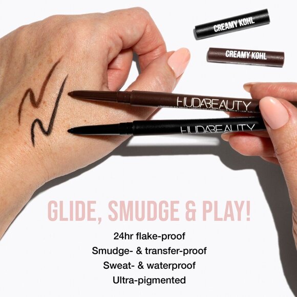 Huda Beauty Eyeliner, Creamy Kohl Longwear Eye Pencil - Very Brown, NEW - Picture 4 of 10